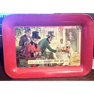 Enjoy Life with Miller High Life Beer Metal Tip Tray 6 1/2" x‎ 4 1/2"
